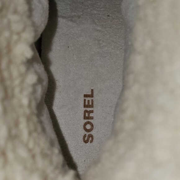 Sorel Joan Of Arctic Shearling Wedge Bootie Waterproof Camel Brown Size 8 - Picture 11 of 14